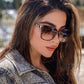 Cat's Eye Scottish Pattern Sunglasses