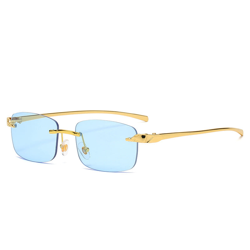 Leopard Head Rimless Sunglasses