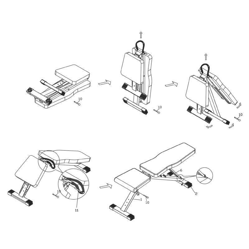 Home Gym Adjustable Weight Bench