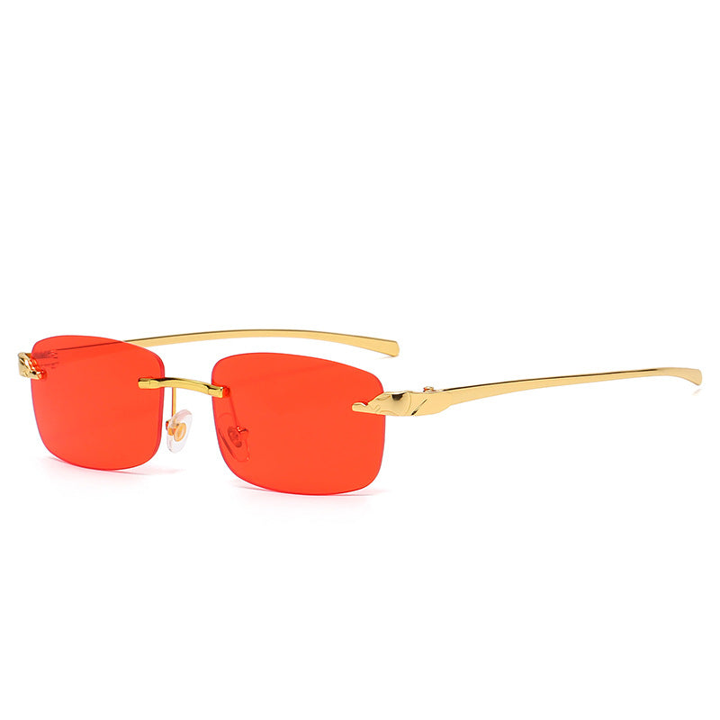 Leopard Head Rimless Sunglasses