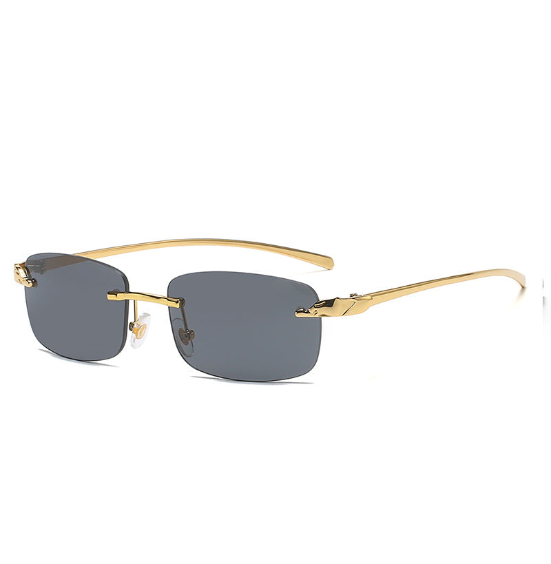 Leopard Head Rimless Sunglasses